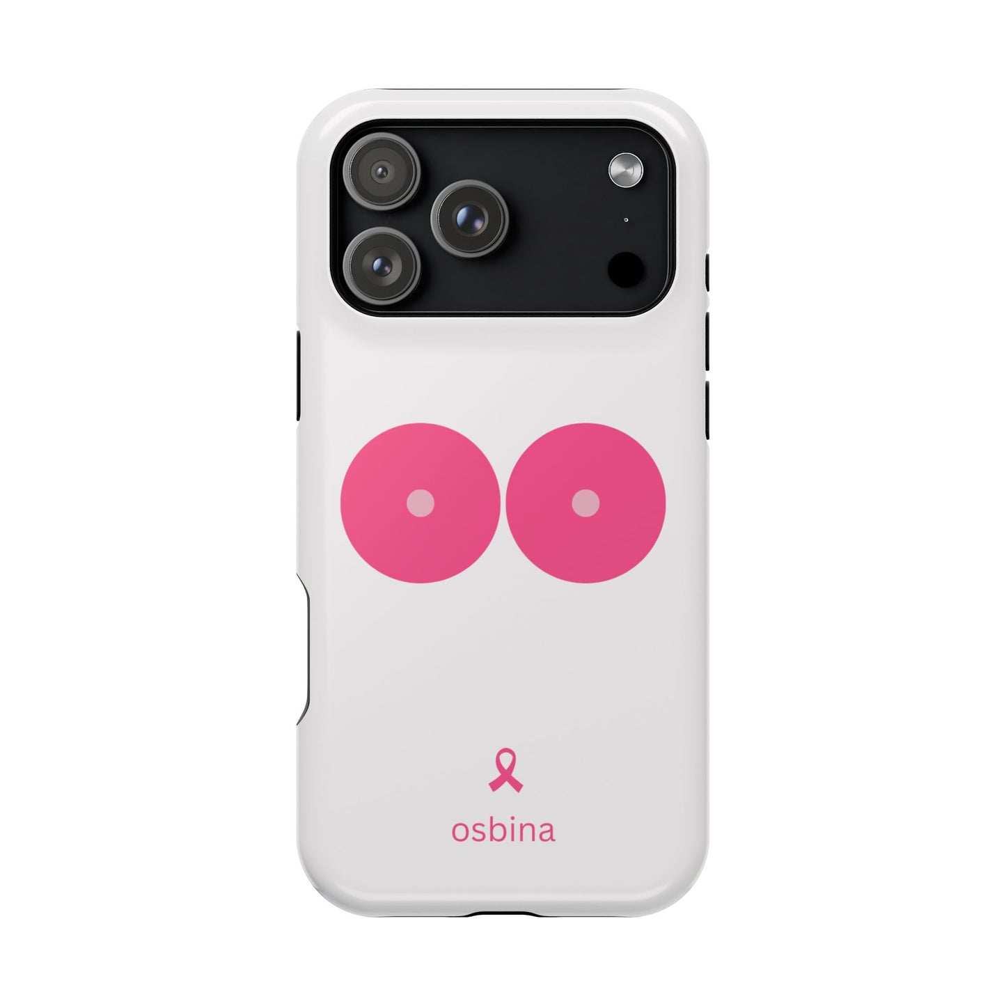 osbina |  MagSafe compatible for iPhone | Limited Edition The Check Your Tatas Case in Light Pink + Soft Pink + Hot Pink | The Pink October Collection | Inspired By