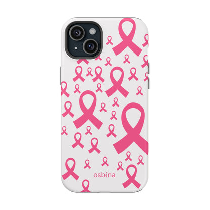 osbina |  MagSafe compatible for iPhone | Limited Edition Strength in Ribbons Case in Light Pink + Soft Pink + Hot Pink | The Pink October Collection | Inspired By