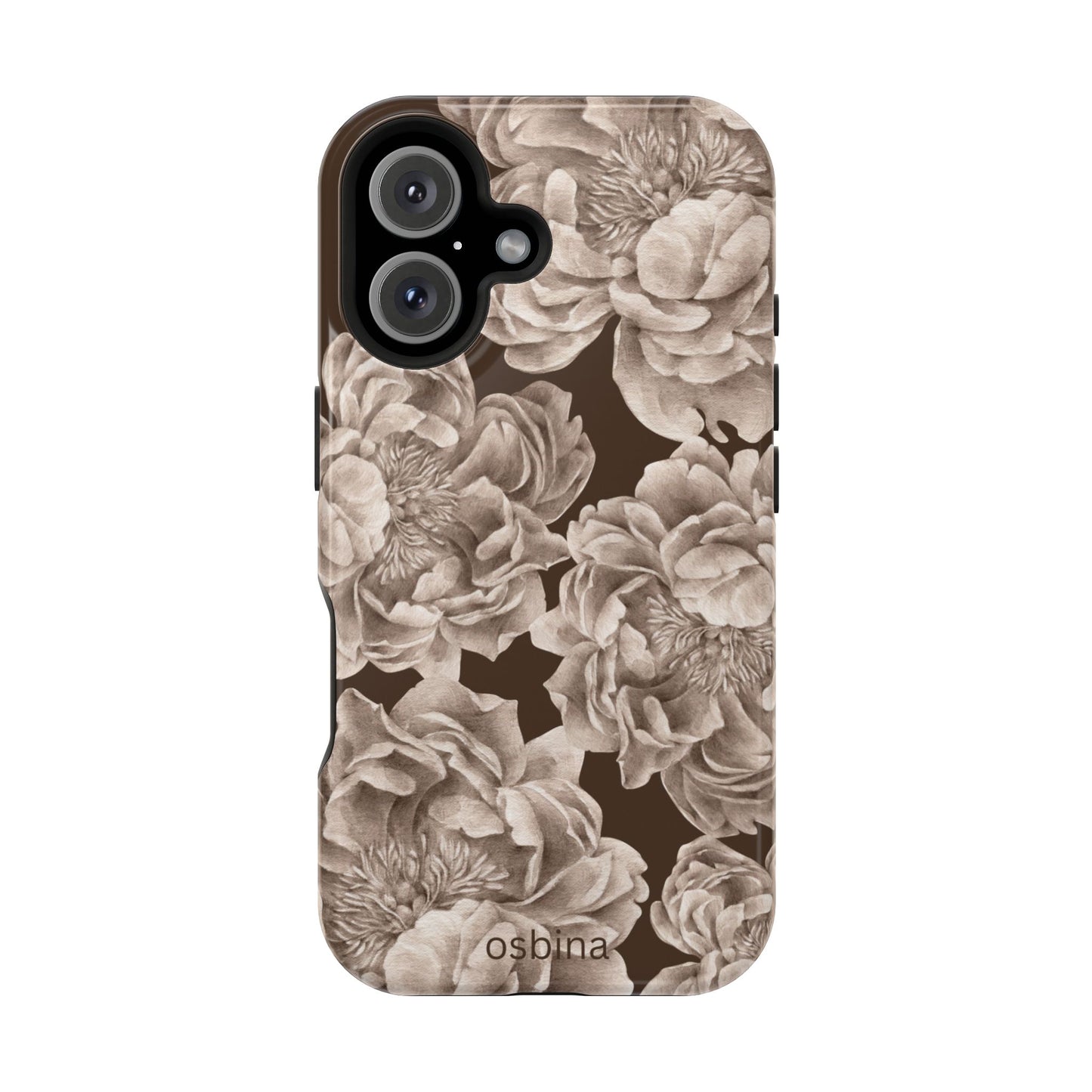 osbina | MagSafe for iPhone | Peony Espresso Designer Case