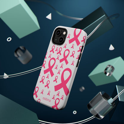 osbina |  MagSafe compatible for iPhone | Limited Edition Strength in Ribbons Case in Light Pink + Soft Pink + Hot Pink | The Pink October Collection | Inspired By