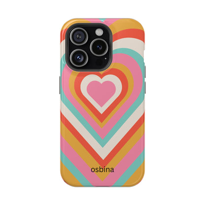 osbina | MagSafe compatible for iPhone | Heart Nouveau Phone Case | Modern Muse Collection