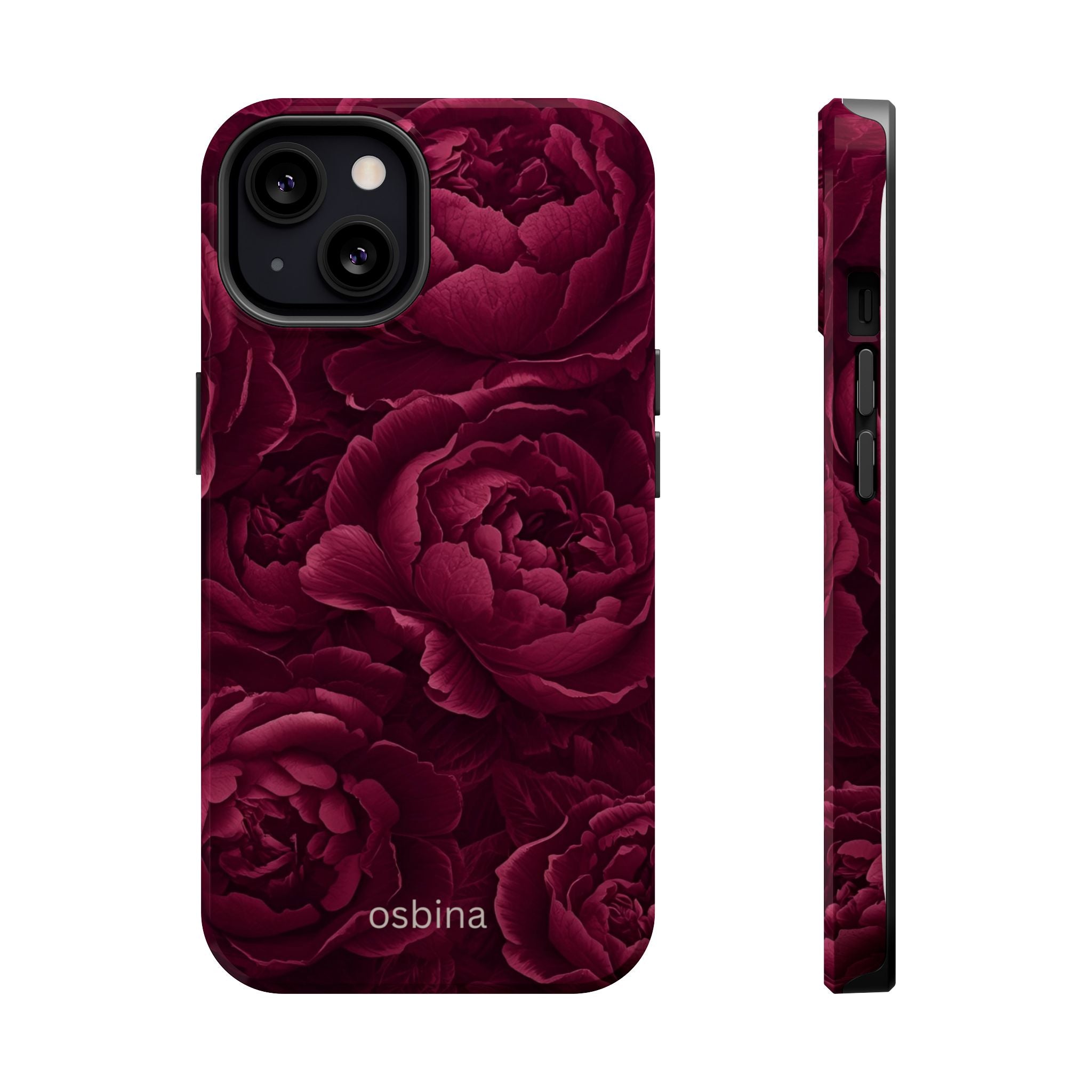 osbina | MagSafe for iPhone | The Burgundy Peony Designer Case