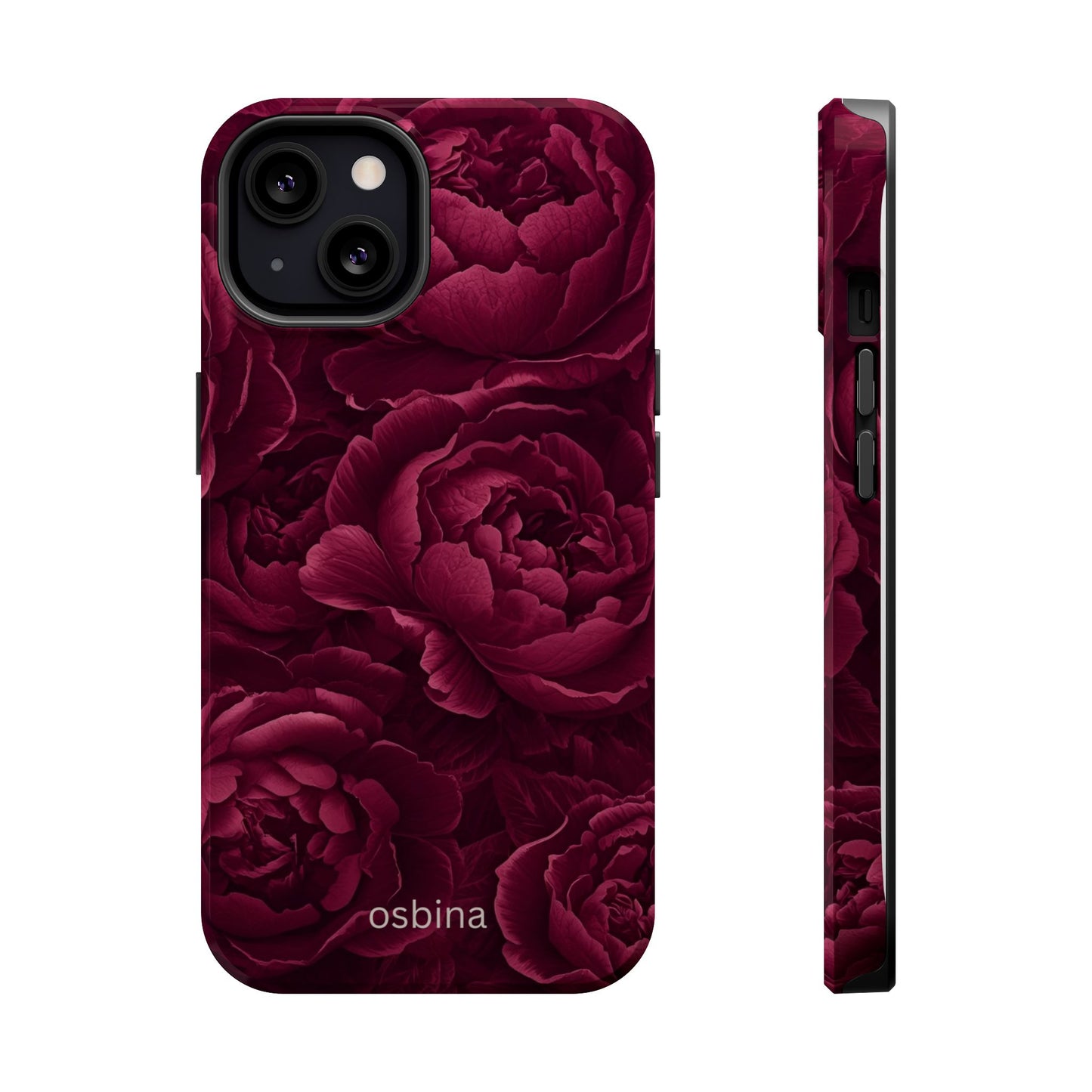 osbina | MagSafe for iPhone | The Burgundy Peony Designer Case
