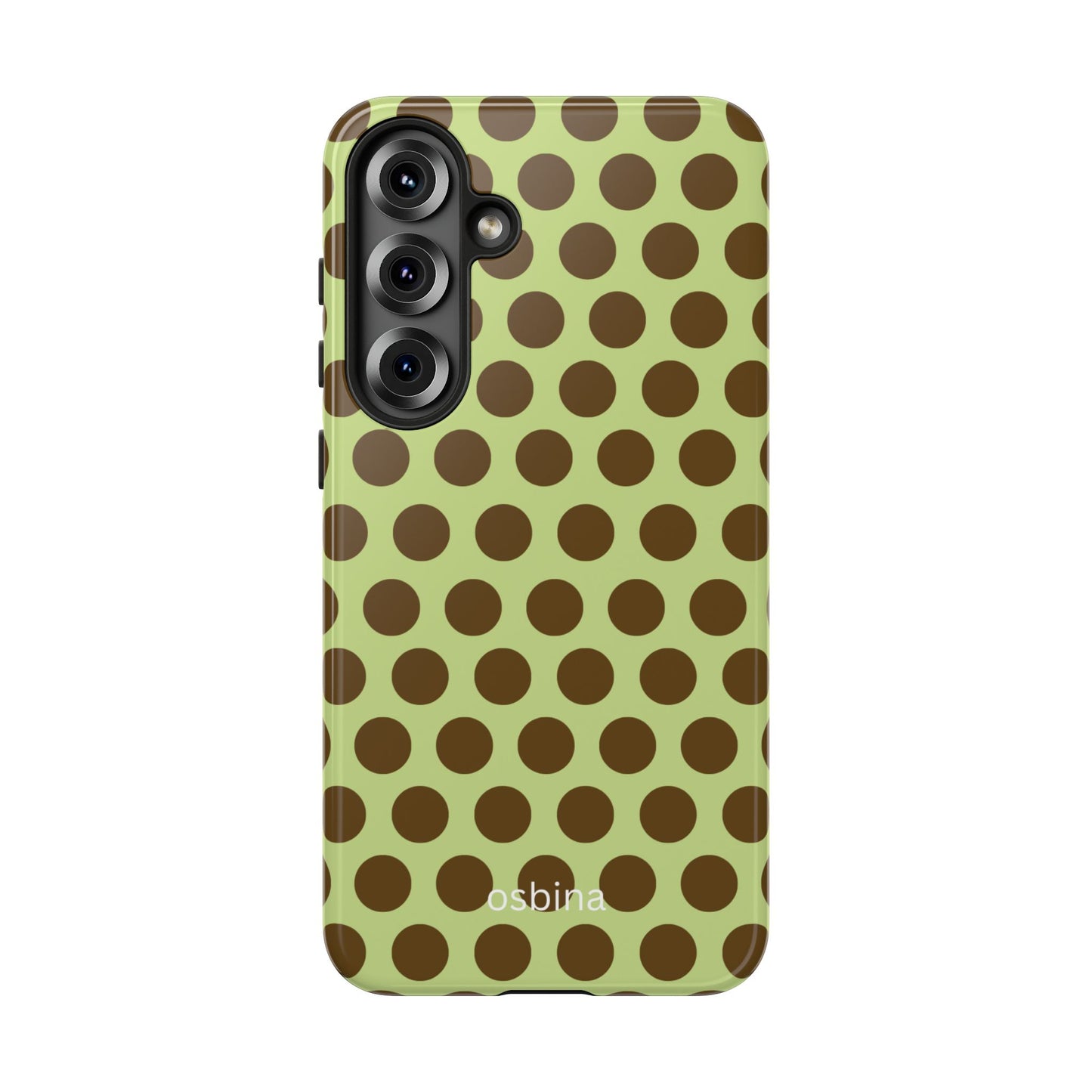 osbina | Chartreuse Cocoa Dots Designer Case