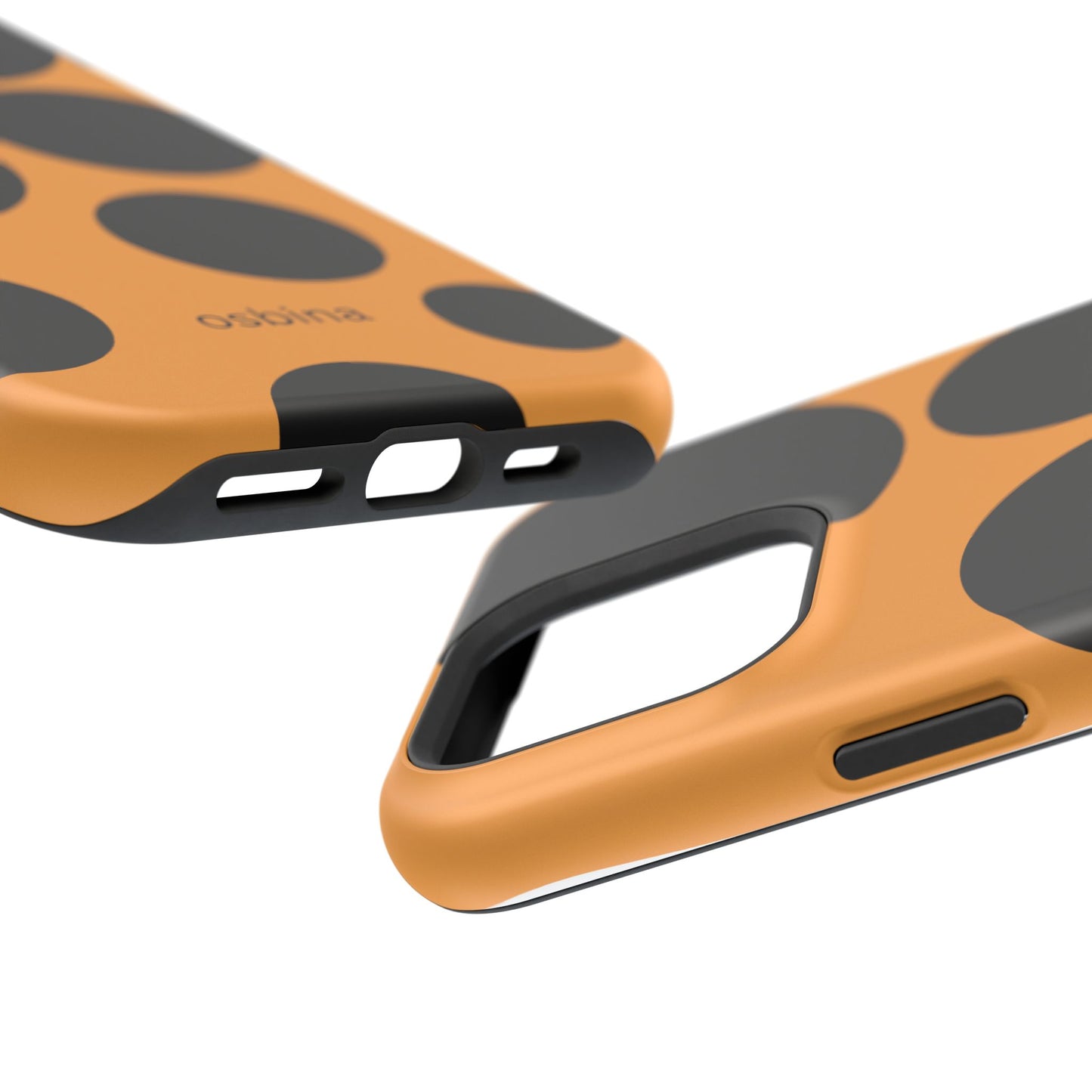 osbina | MagSafe Compatible for iPhone | The Bubble Statement Case in Orange + Black | The Season Collective