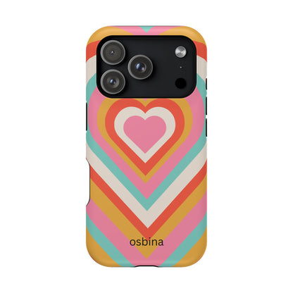 osbina | MagSafe compatible for iPhone | Heart Nouveau Phone Case | Modern Muse Collection