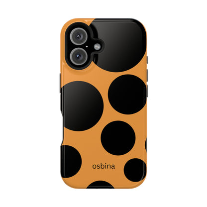 osbina | MagSafe Compatible for iPhone | The Bubble Statement Case in Orange + Black | The Season Collective