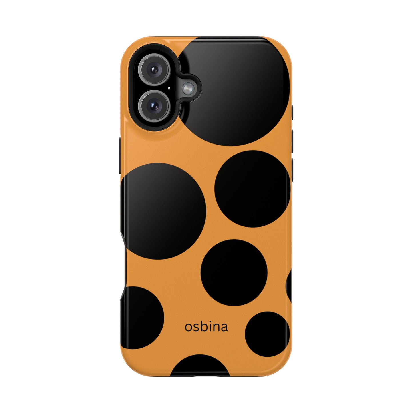 osbina | MagSafe Compatible for iPhone | The Bubble Statement Case in Orange + Black | The Season Collective