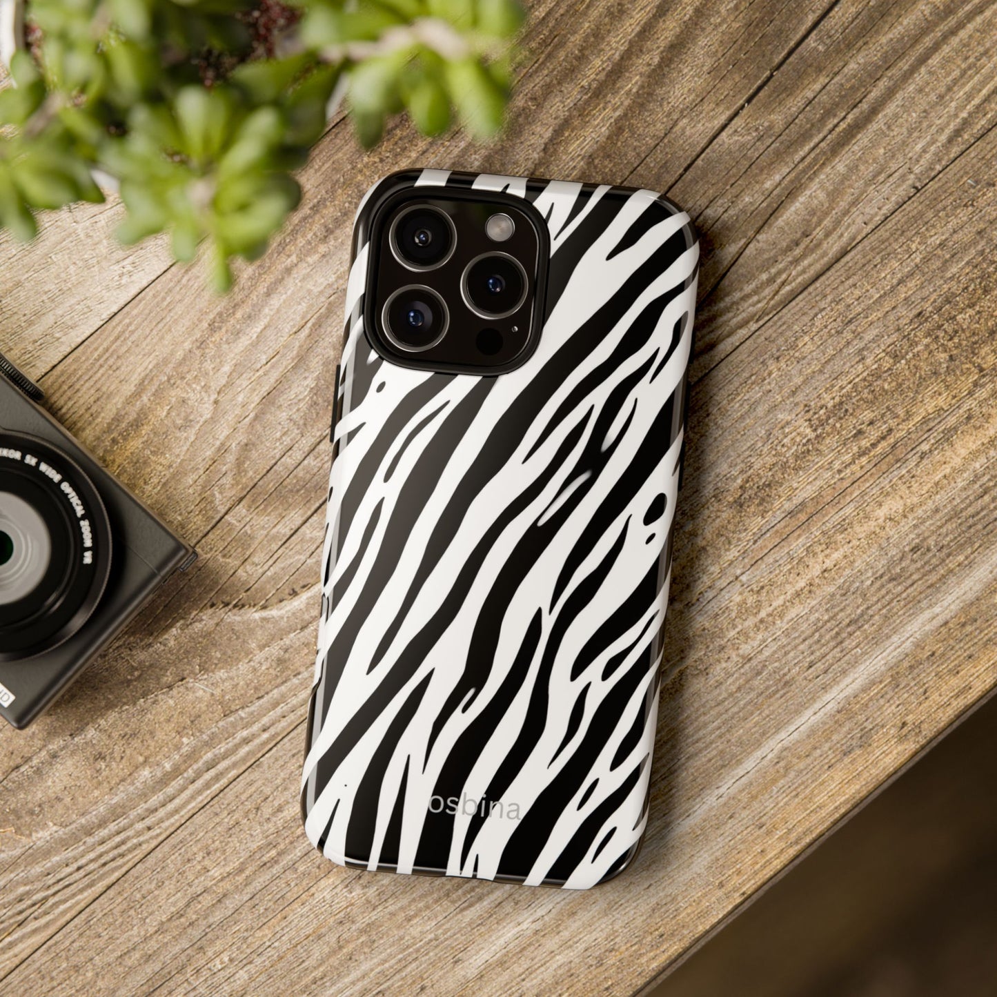 osbina | The Bengal Bold Stripe Case in White + Black | The Season Collective