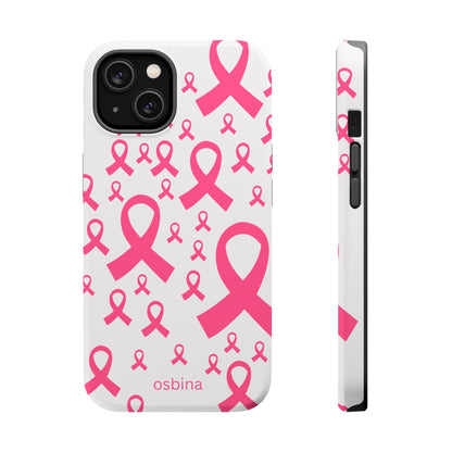 osbina |  MagSafe compatible for iPhone | Limited Edition Strength in Ribbons Case in Light Pink + Soft Pink + Hot Pink | The Pink October Collection | Inspired By