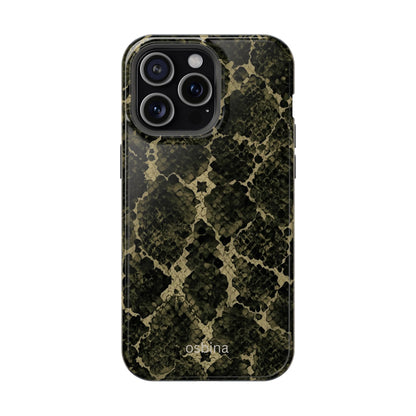 osbina | MagSafe for iPhone | The Olive Snakeskin Designer Case