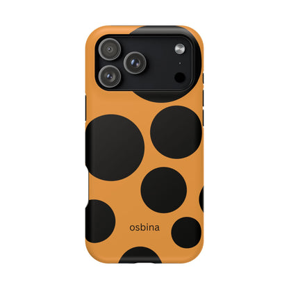 osbina | MagSafe Compatible for iPhone | The Bubble Statement Case in Orange + Black | The Season Collective