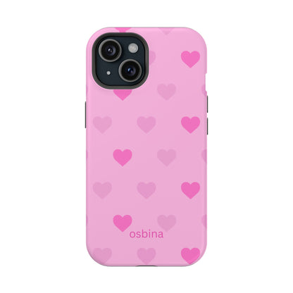 osbina | MagSafe compatible for iPhone | The Blushing Hearts Case | YAYOU Collection Supporting Shine Like Sable