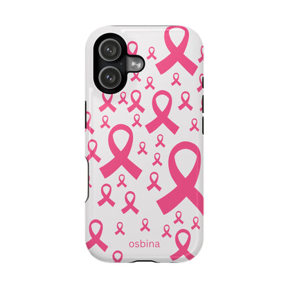 osbina |  MagSafe compatible for iPhone | Limited Edition Strength in Ribbons Case in Light Pink + Soft Pink + Hot Pink | The Pink October Collection | Inspired By