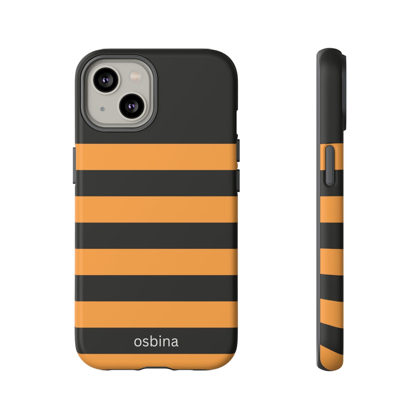 osbina | The Horizon Stripe Case in Black + Orange | The Season Collective