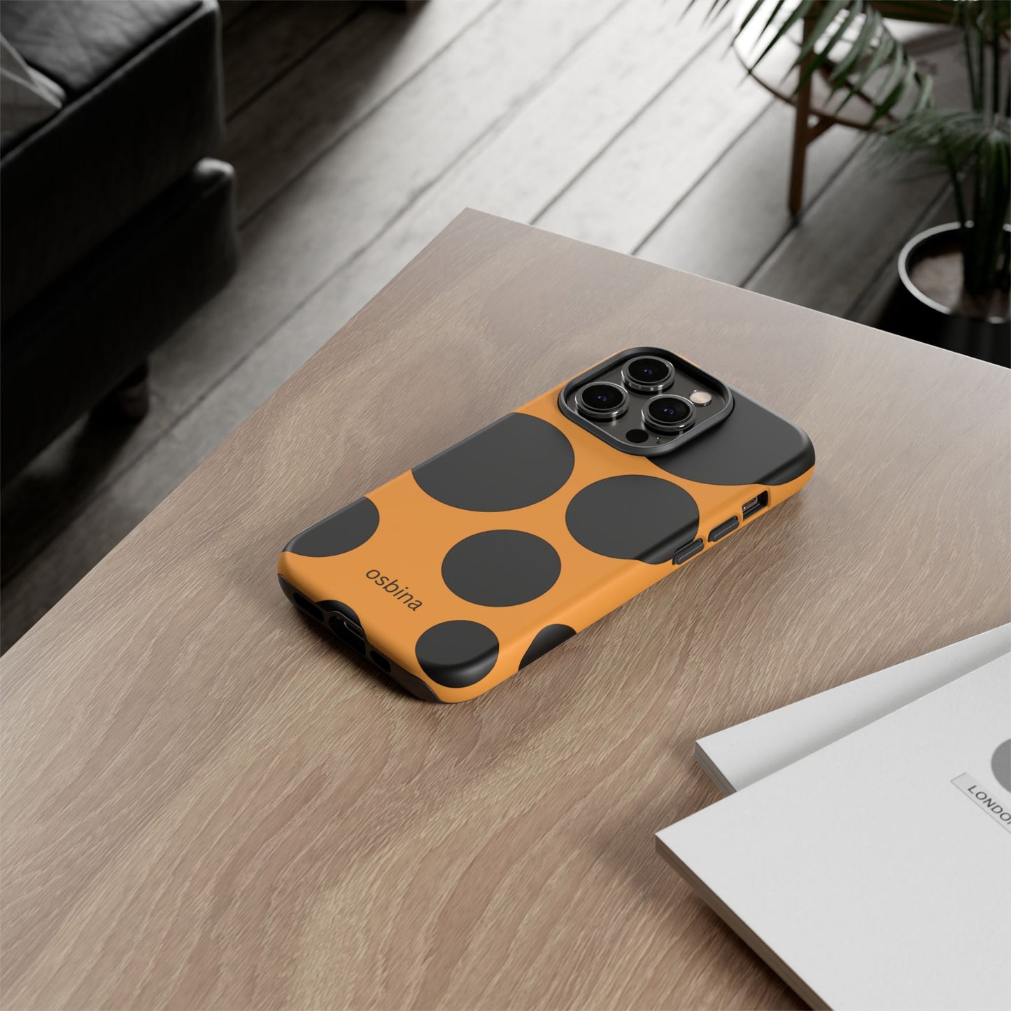 osbina | The Bubble Statement Case in Orange + Black | The Season Collective