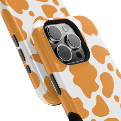 osbina | MagSafe Compatible for iPhone | Holy Cow, It’s Chic — The Orange Cow Print Case | The Season Collective