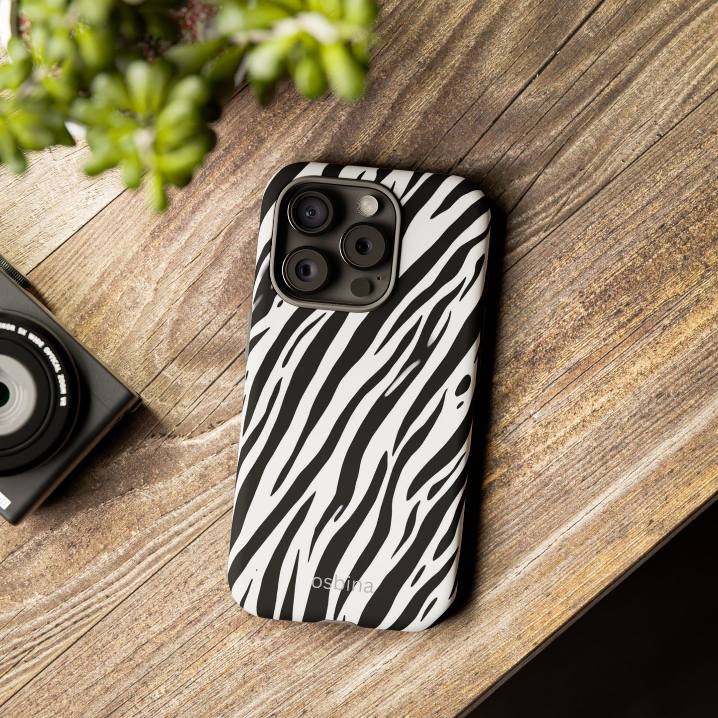 osbina | The Bengal Bold Stripe Case in White + Black | The Season Collective
