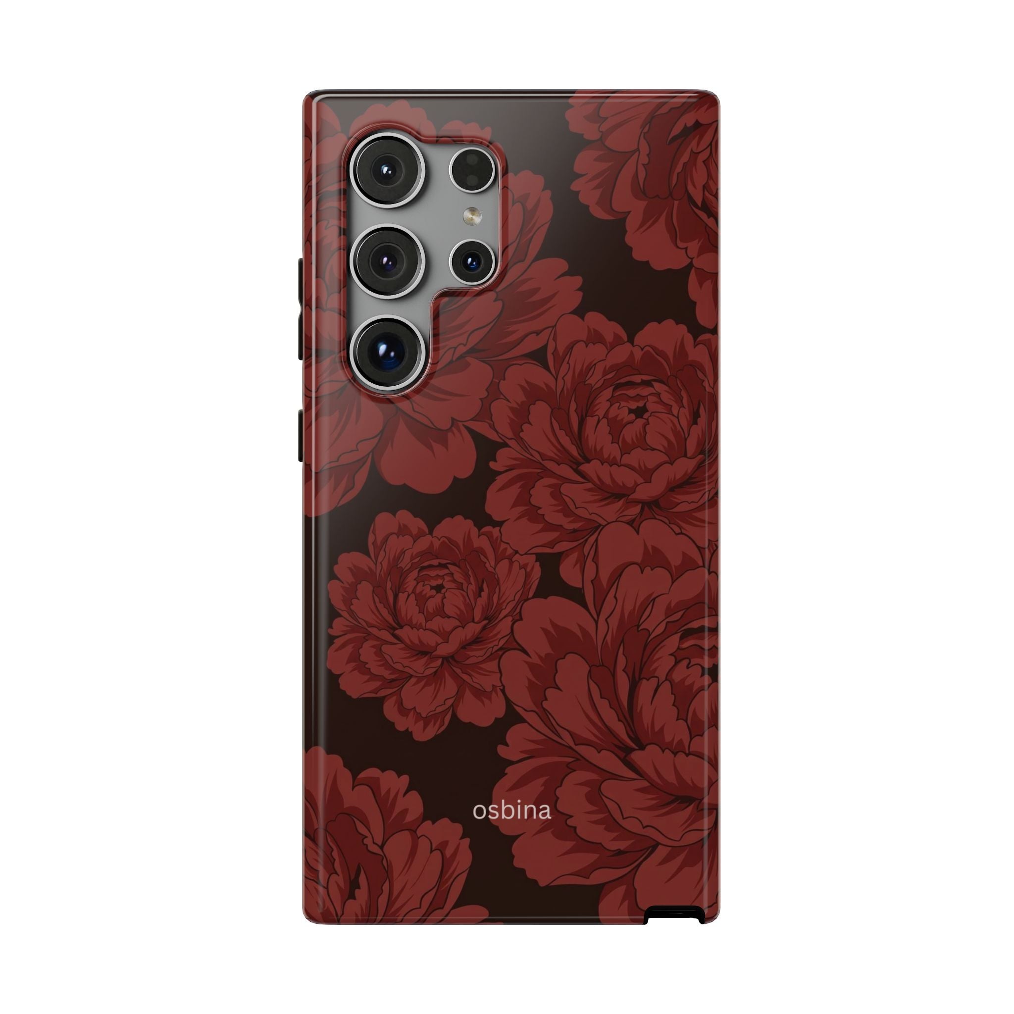 osbina | Oxblood Peony Designer Case