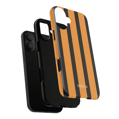 osbina | The Statement Stripe Case in Black + Orange | The Season Collective