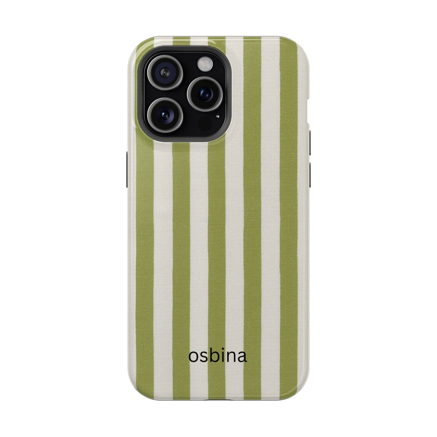 osbina | MagSafe for iPhone | Verde Stripe Designer Case