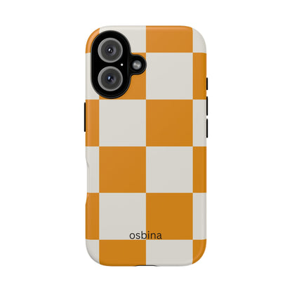 osbina | Check You Out — The Orange + White Check Case | The Season Collective