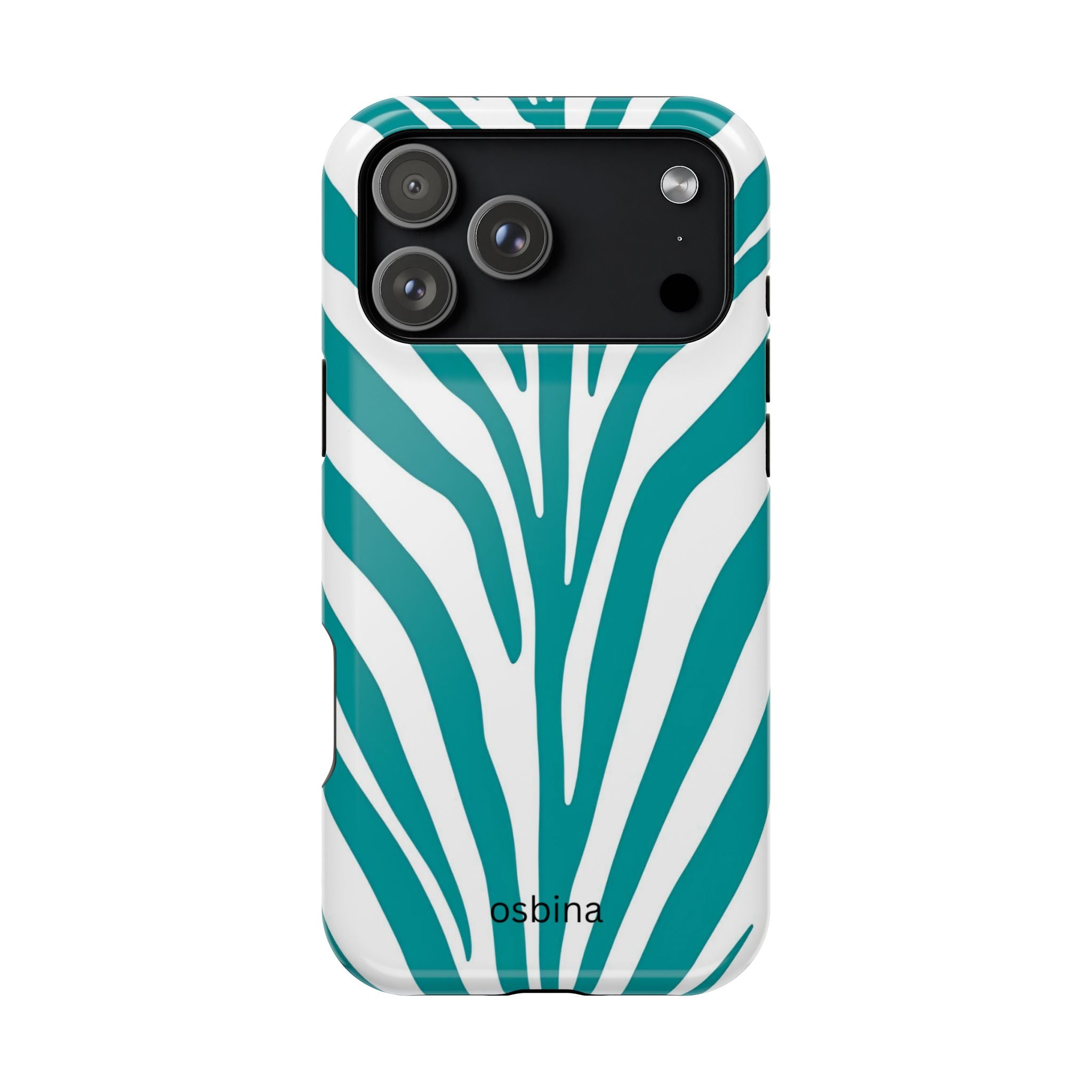 osbina | MagSafe for iPhone | The Teal Zebra Designer Case