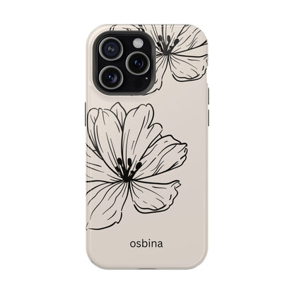 osbina | MagSafe compatible for iPhone | Poppy Whisper Phone Case | Modern Muse Collection