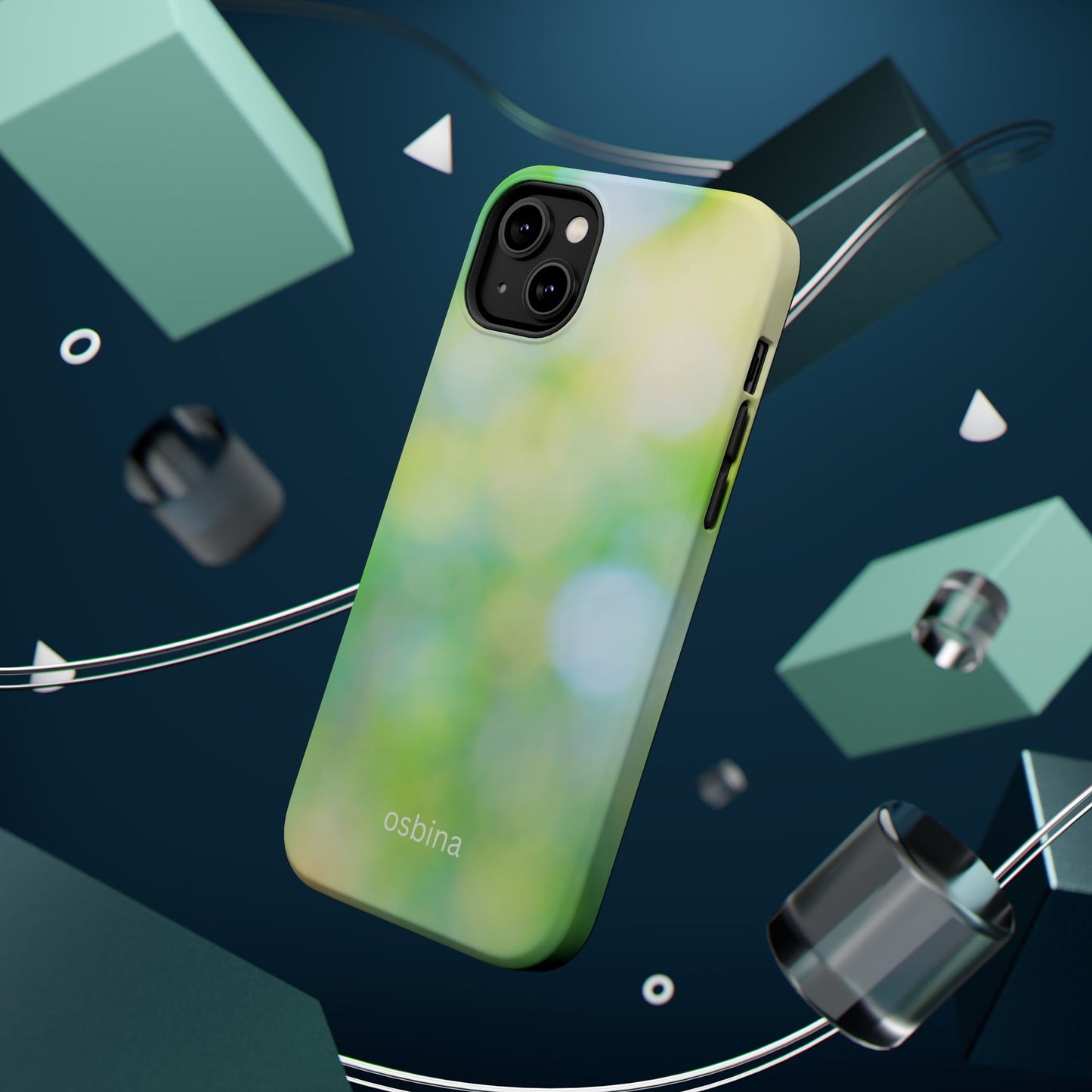 osbina | MagSafe compatible for iPhone | The Veridian Orbs Phone Case | Color Edit Collection