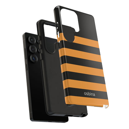 osbina | The Horizon Stripe Case in Black + Orange | The Season Collective