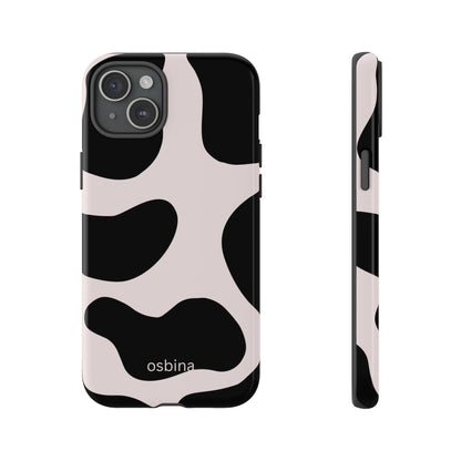 osbina | Prairie Chic Pink & Black Cow Print Phone Case | Modern Muse Collection