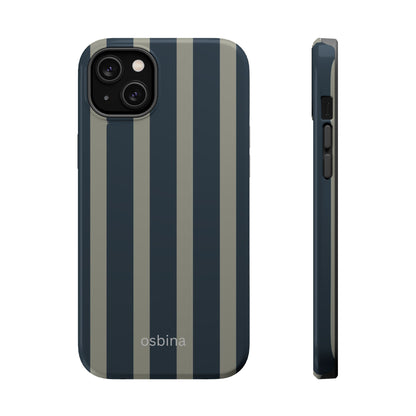 osbina | MagSafe compatible for iPhone | Grayhaven Navy & Gray Sophisticated Phone Case | Modern Muse Collection