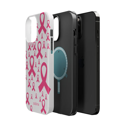 osbina |  MagSafe compatible for iPhone | Limited Edition Strength in Ribbons Case in Light Pink + Soft Pink + Hot Pink | The Pink October Collection | Inspired By