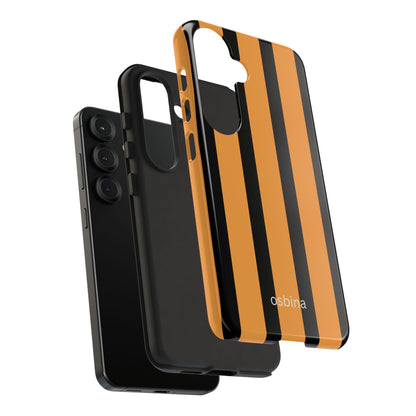 osbina | The Statement Stripe Case in Black + Orange | The Season Collective