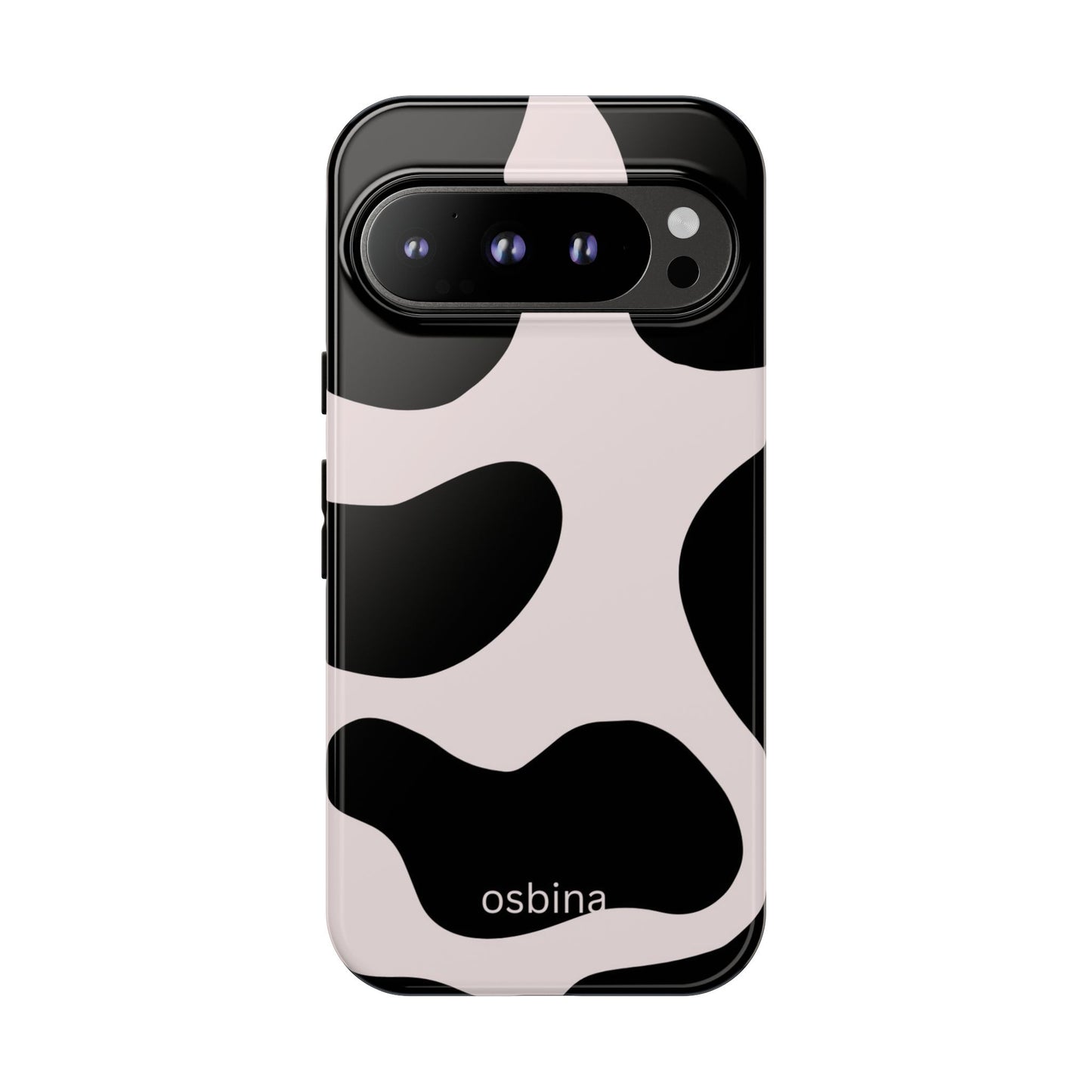 osbina | Prairie Chic Pink & Black Cow Print Phone Case | Modern Muse Collection