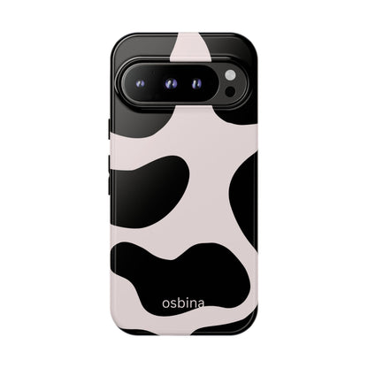 osbina | Prairie Chic Pink & Black Cow Print Phone Case | Modern Muse Collection