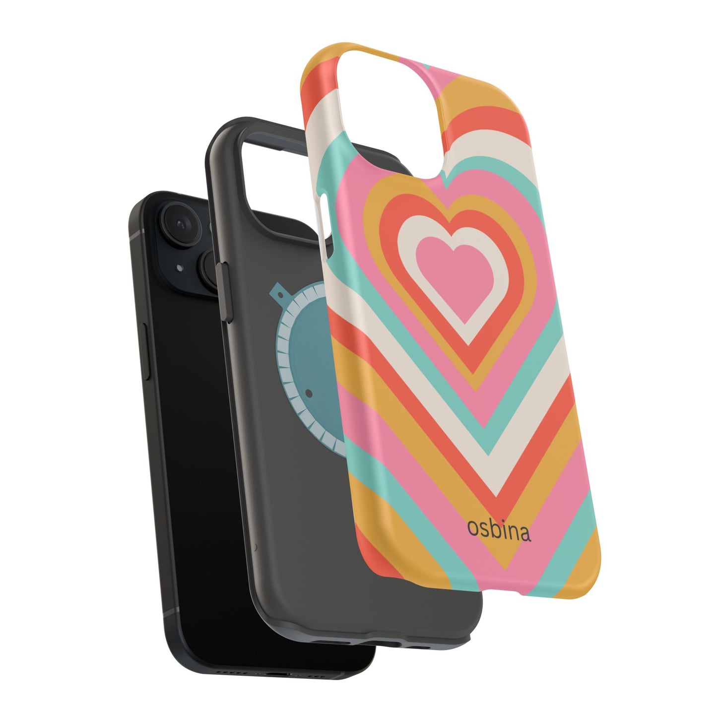 osbina | MagSafe compatible for iPhone | Heart Nouveau Phone Case | Modern Muse Collection
