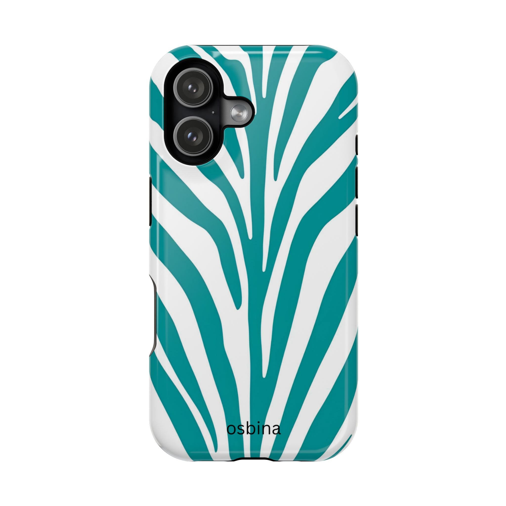 osbina | MagSafe for iPhone | The Teal Zebra Designer Case
