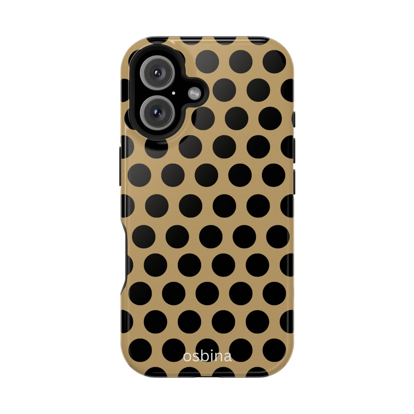 osbina | MagSafe for iPhone | Camel Noir Dots Designer Case