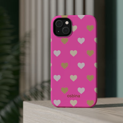 osbina | MagSafe compatible for iPhone | The Golden Hour Hearts Case | YAYOU Collection Supporting Shine Like Sable