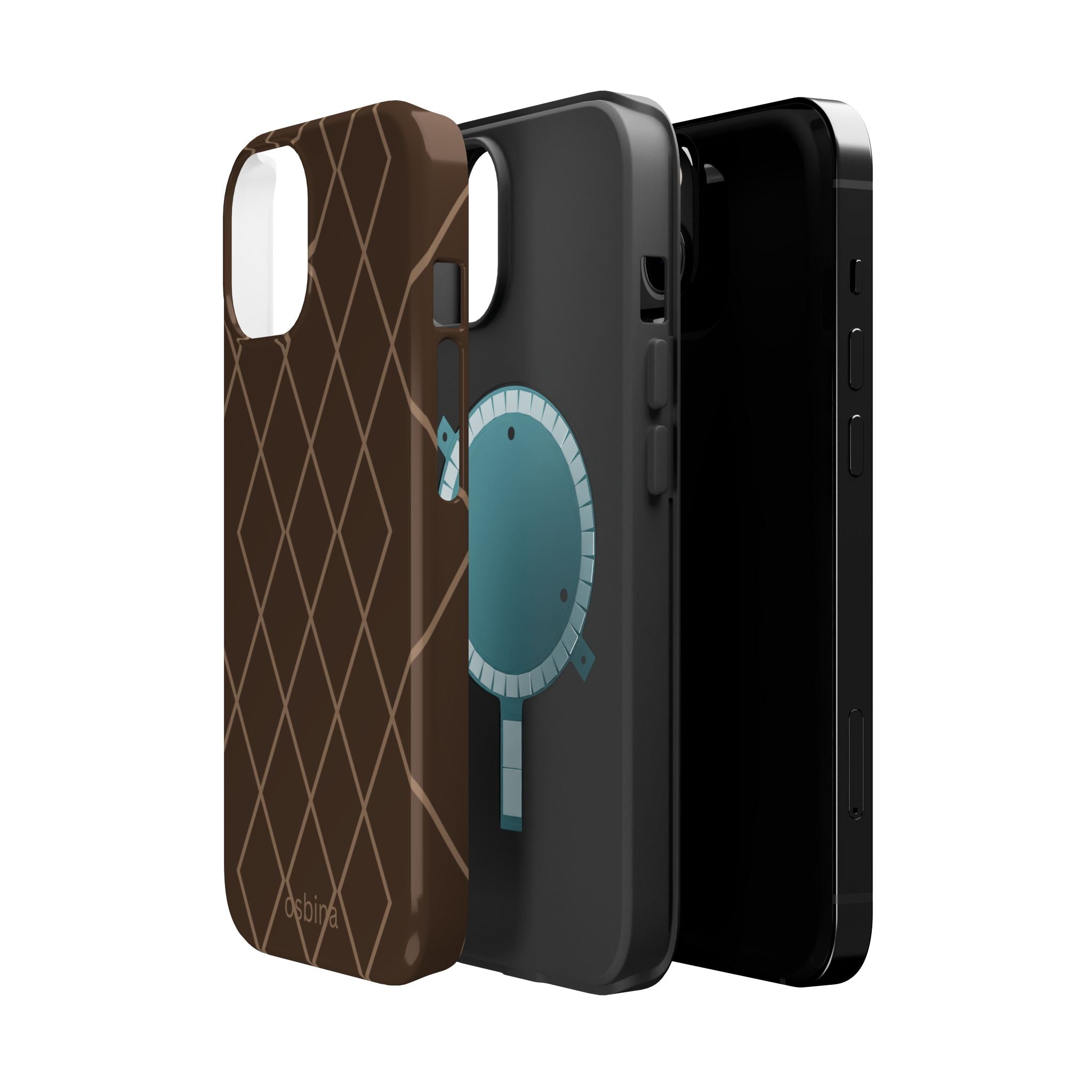 osbina | MagSafe for iPhone | Diamond Espresso Designer Case