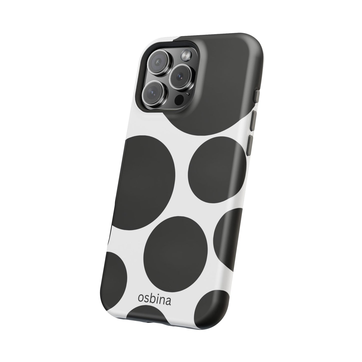 osbina | MagSafe compatible for iPhone | The Noir Bubbles Phone Case | Modern Muse Collection
