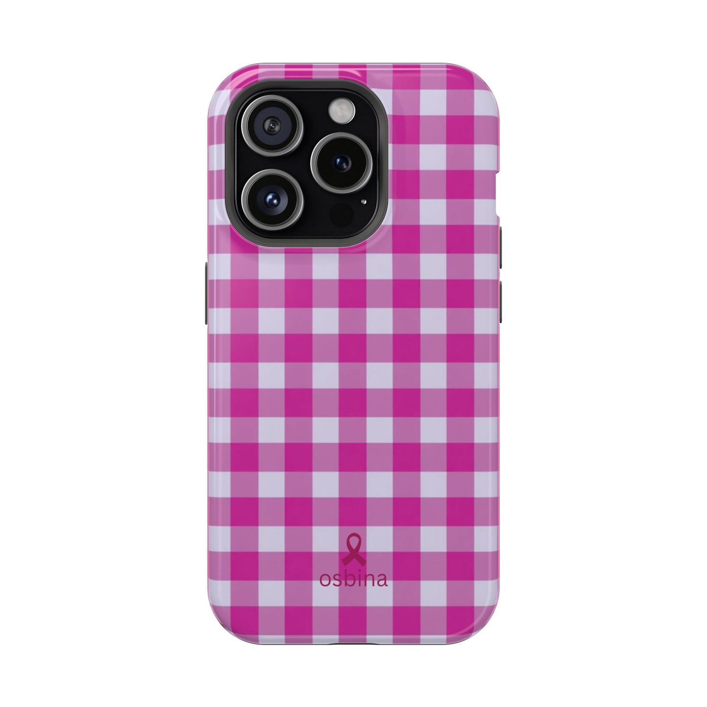 YAYOU MagSafe for iPhone | The Pink Gingham Designer Case | osbina