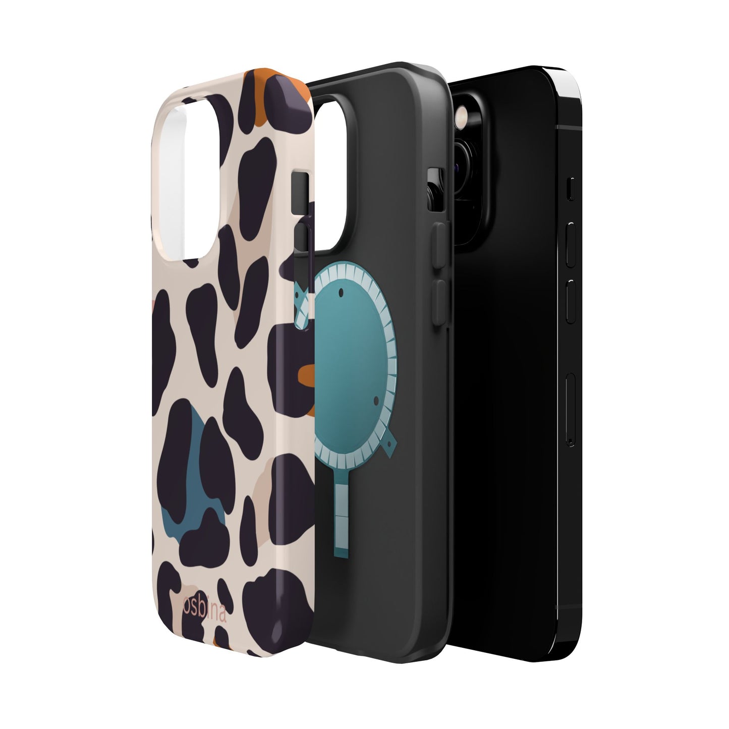 osbina | MagSafe compatible for iPhone | Leopard Luxe Color Pop Leopard Print Phone Case | Modern Muse Collection