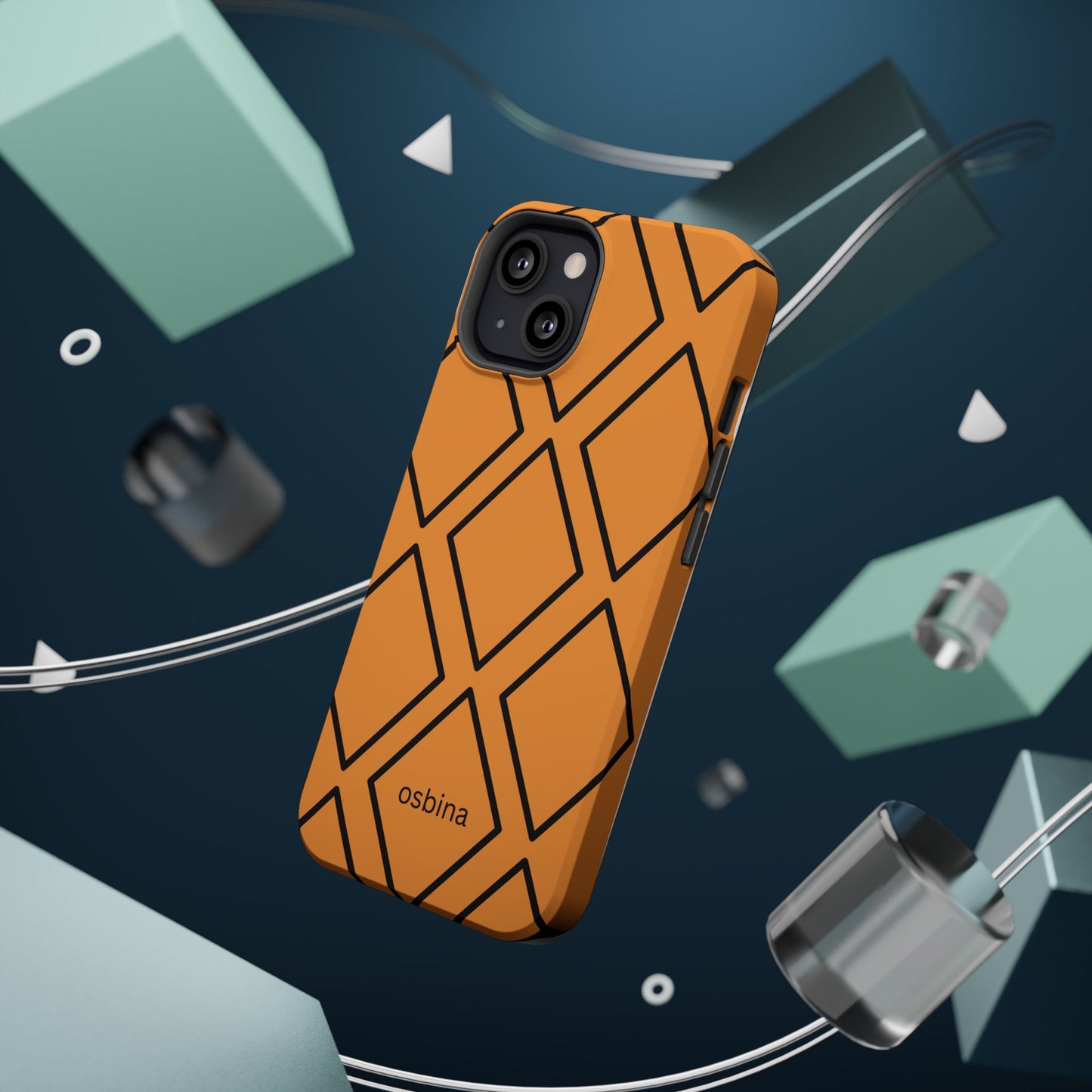 osbina | MagSafe Compatible for iPhone | Diamonds Are Your Phone’s Best Friend — The Orange + Black Diamond Case | The Season Collective