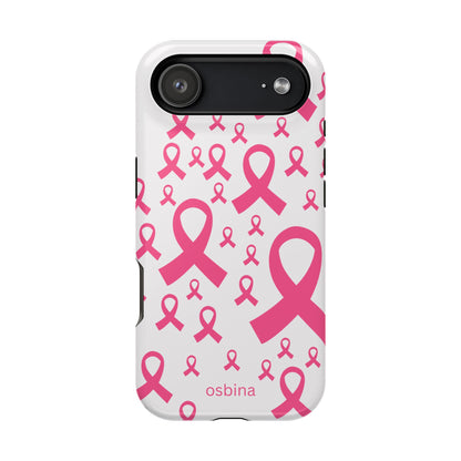 osbina |  MagSafe compatible for iPhone | Limited Edition Strength in Ribbons Case in Light Pink + Soft Pink + Hot Pink | The Pink October Collection | Inspired By