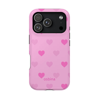 osbina | MagSafe compatible for iPhone | The Blushing Hearts Case | YAYOU Collection Supporting Shine Like Sable
