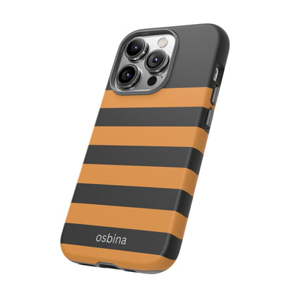 osbina | The Horizon Stripe Case in Black + Orange | The Season Collective