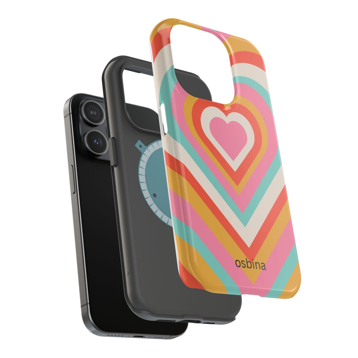 osbina | MagSafe compatible for iPhone | Heart Nouveau Phone Case | Modern Muse Collection