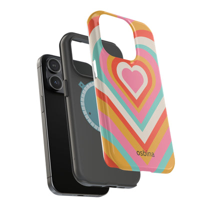 osbina | MagSafe compatible for iPhone | Heart Nouveau Phone Case | Modern Muse Collection